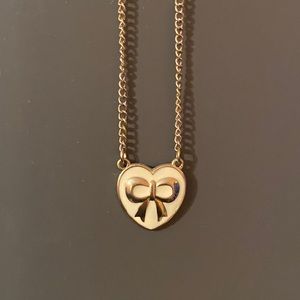 White ribbon necklace